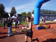 Baden-Württembergische Straßenlaufmeisterschaften Zieleinlauf Stefanie Kölpin